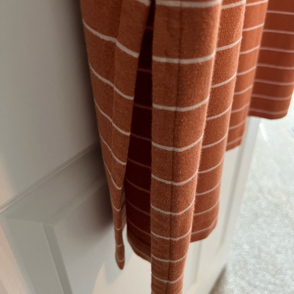 NWT J.Jill Sleeveless Dress in Orange and White Stripes - Picture 5 of 5